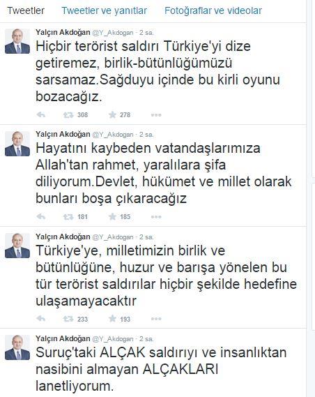 Yalçın Akdoğan Twitter